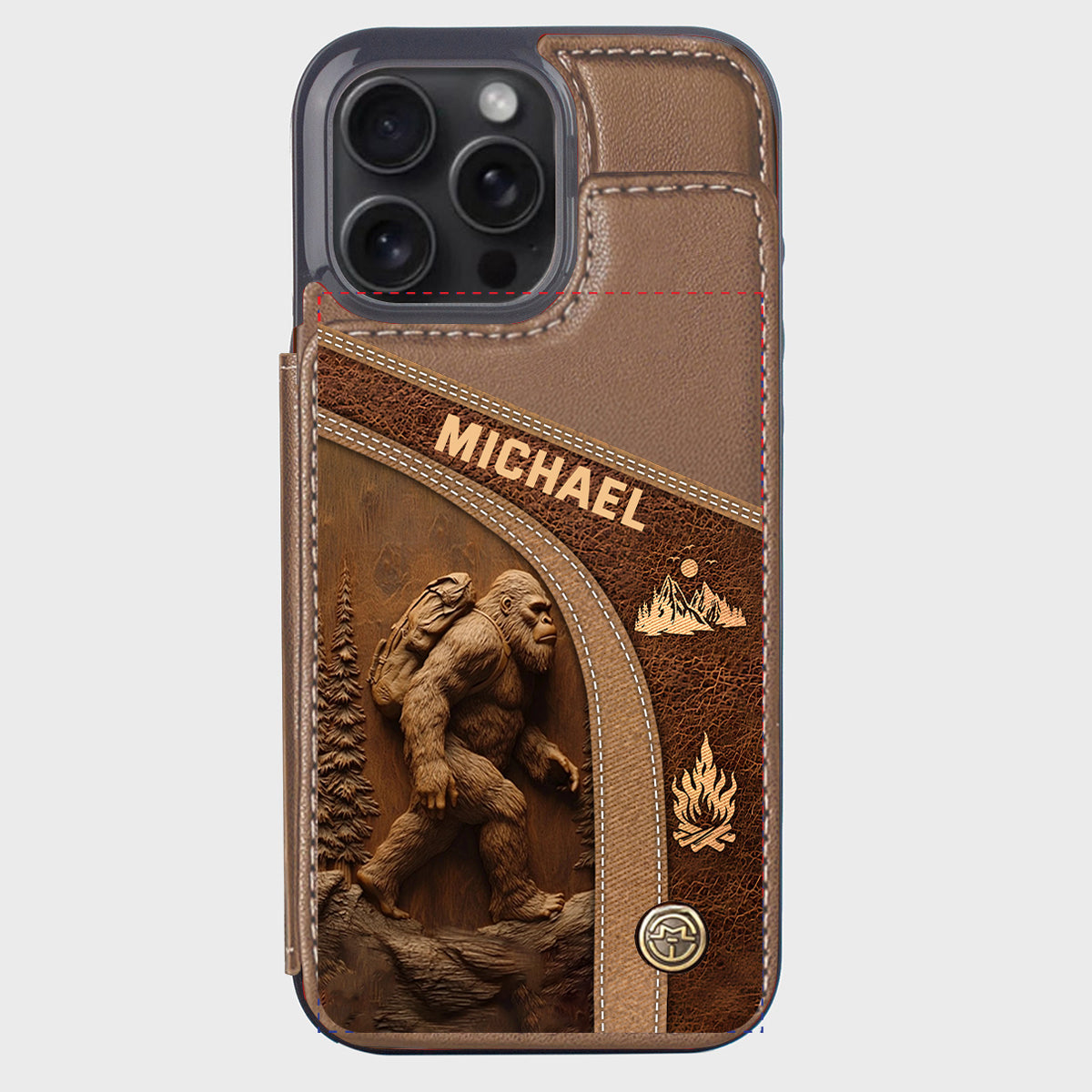 Sasquatch - Personalized Hiking Wallet Phone Case