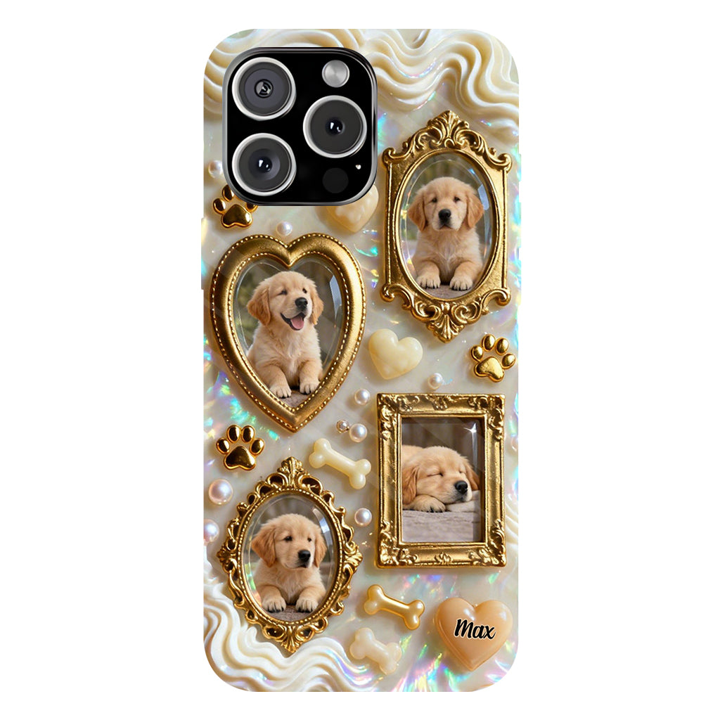 The Golden Gallery Case - Personalized Dog Clear Phone Case