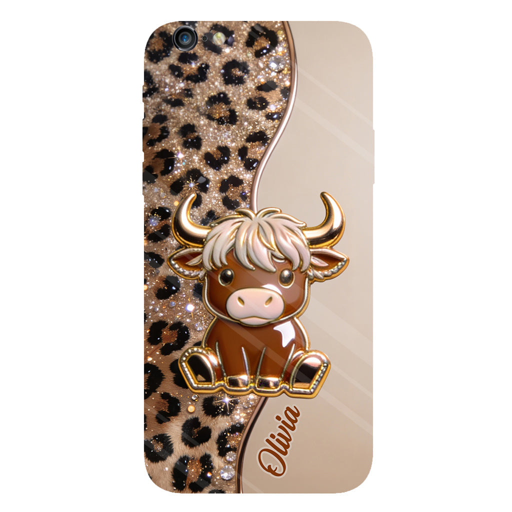 Love Highland Cows - Personalized Highland Cow Full Print Phone Case