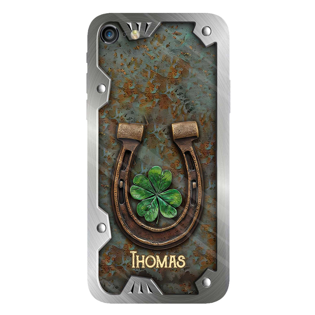 Lucky Horseshoe Shamrock - Personalized Horse Full Print Phone Case