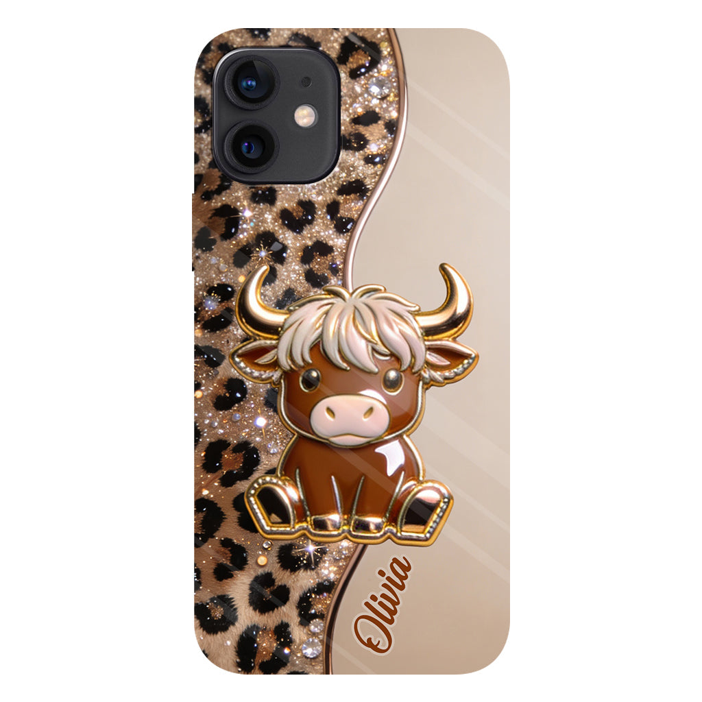 Love Highland Cows - Personalized Highland Cow Full Print Phone Case