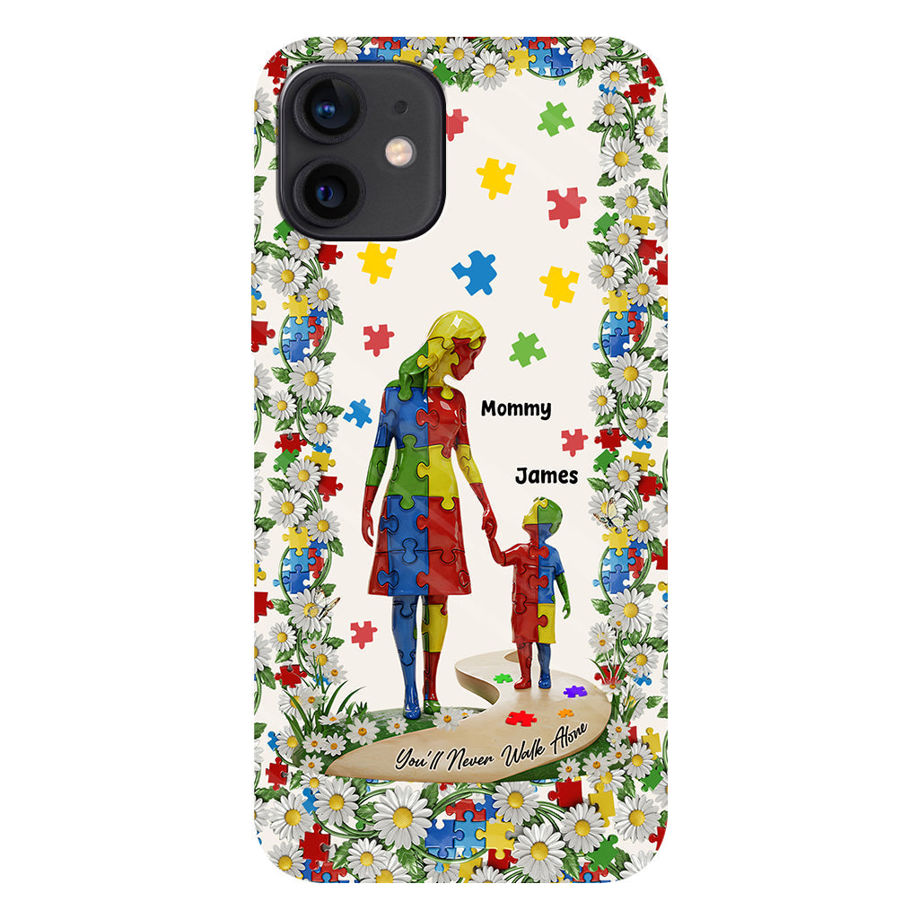 You'll Never Walk Alone - Personalized Autism Awareness Full Print Phone Case