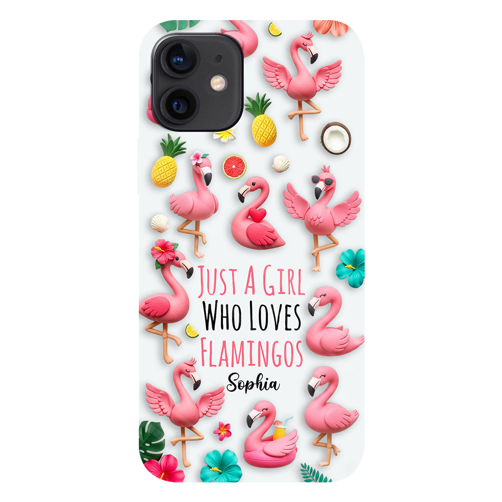 Love Flamingos - Personalized Flamingo Full Print Phone Case