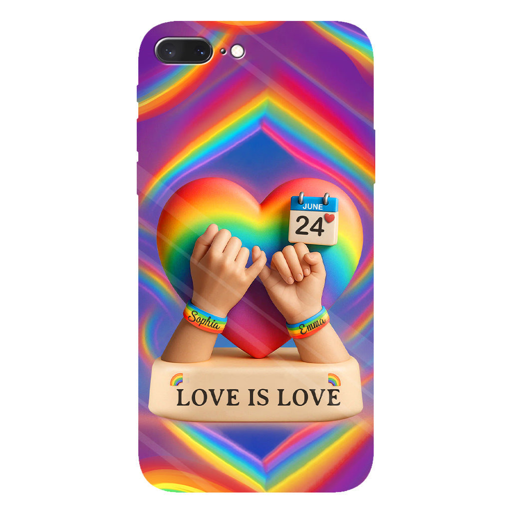 Love Is Love - Personalized LGBT Support Full Print Phone Case