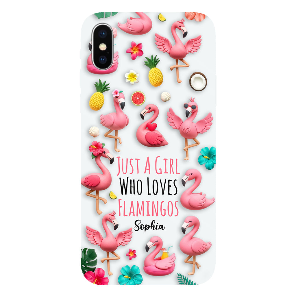 Love Flamingos - Personalized Flamingo Full Print Phone Case