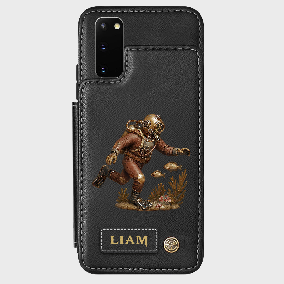 Scuba Diving Lovers Gift - Personalized Scuba Diving Wallet Phone Case