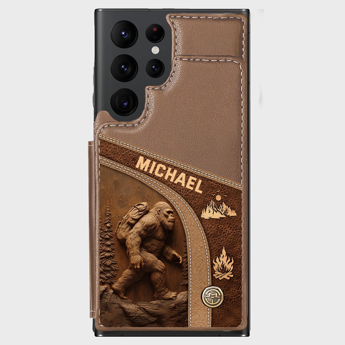 Sasquatch - Personalized Hiking Wallet Phone Case
