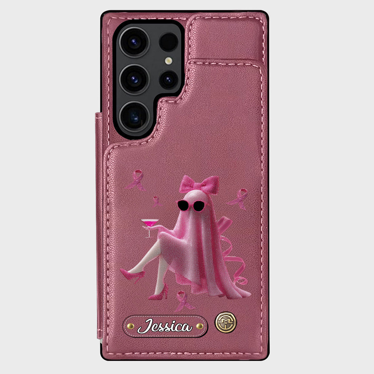 Pink Out - Personalized Breast Cancer Awareness Wallet Phone Case
