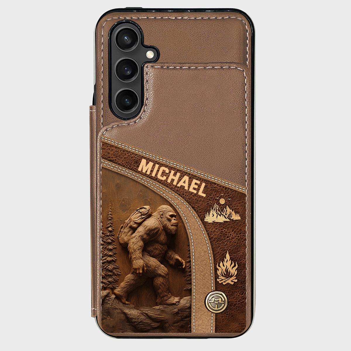 Sasquatch - Personalized Hiking Wallet Phone Case