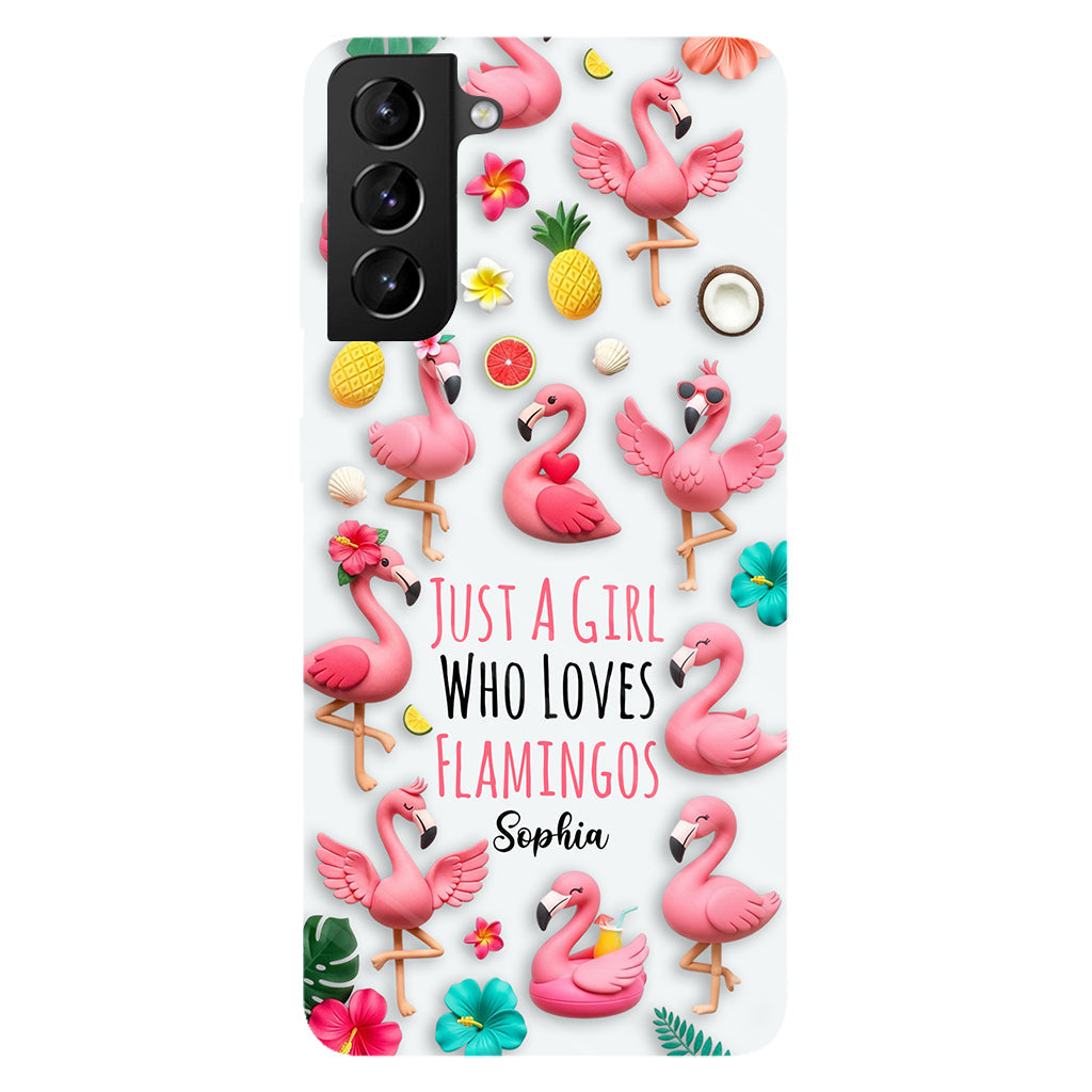 Love Flamingos - Personalized Flamingo Full Print Phone Case