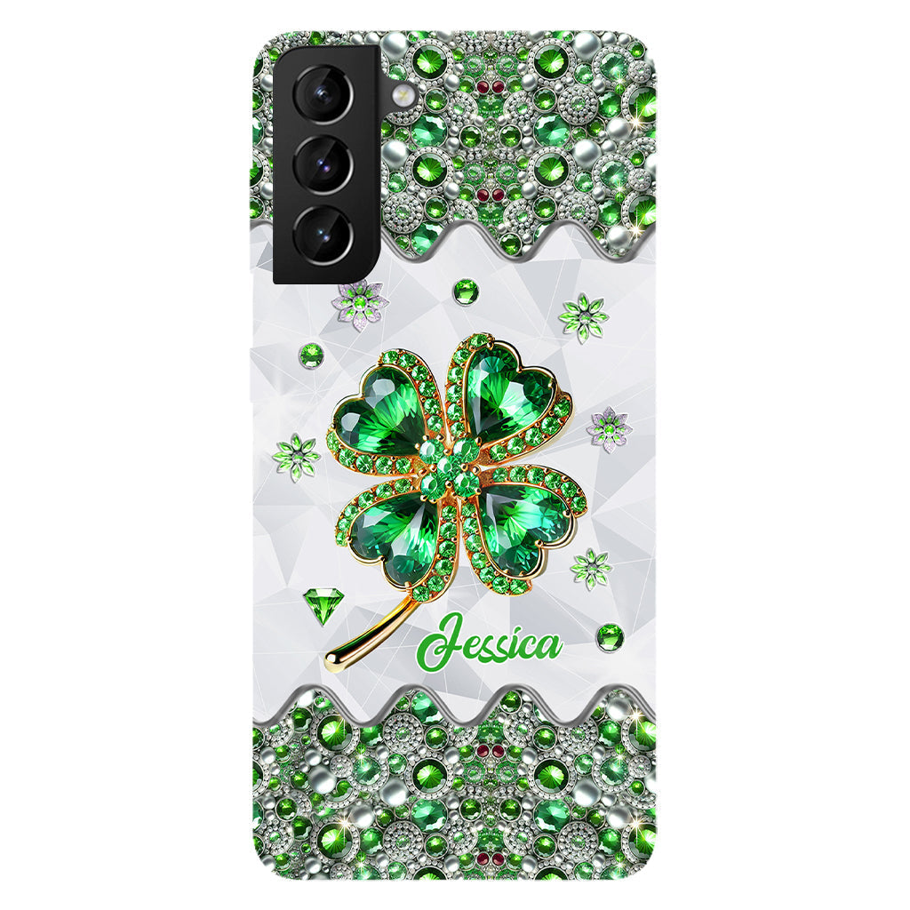 Lucky Four-Leaf Clover - Personalized Saint Patrick's Day Full Print Phone Case