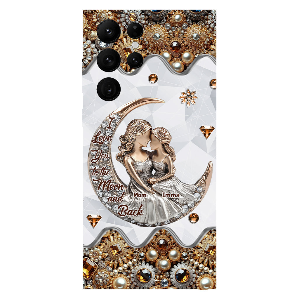 I Love You To The Moon And Back - Personalized Mother Full Print Phone Case