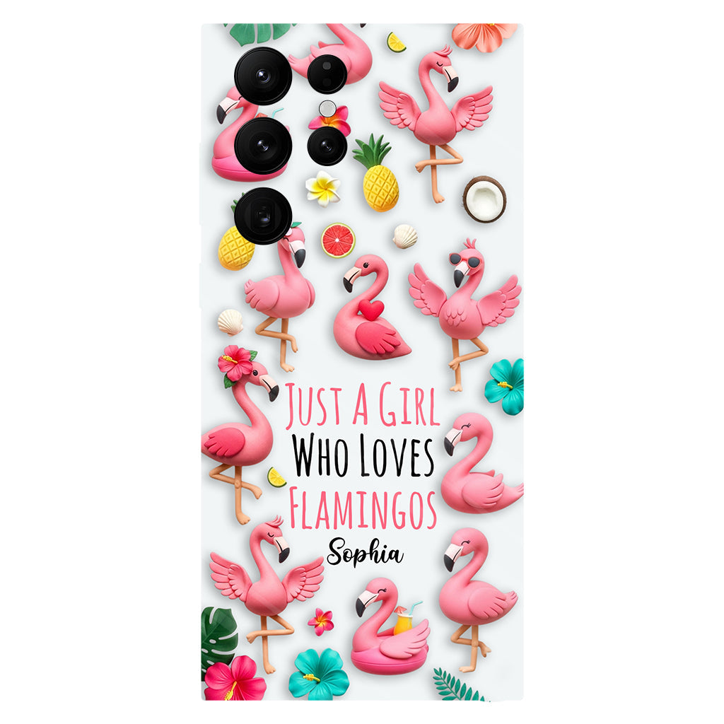Love Flamingos - Personalized Flamingo Full Print Phone Case