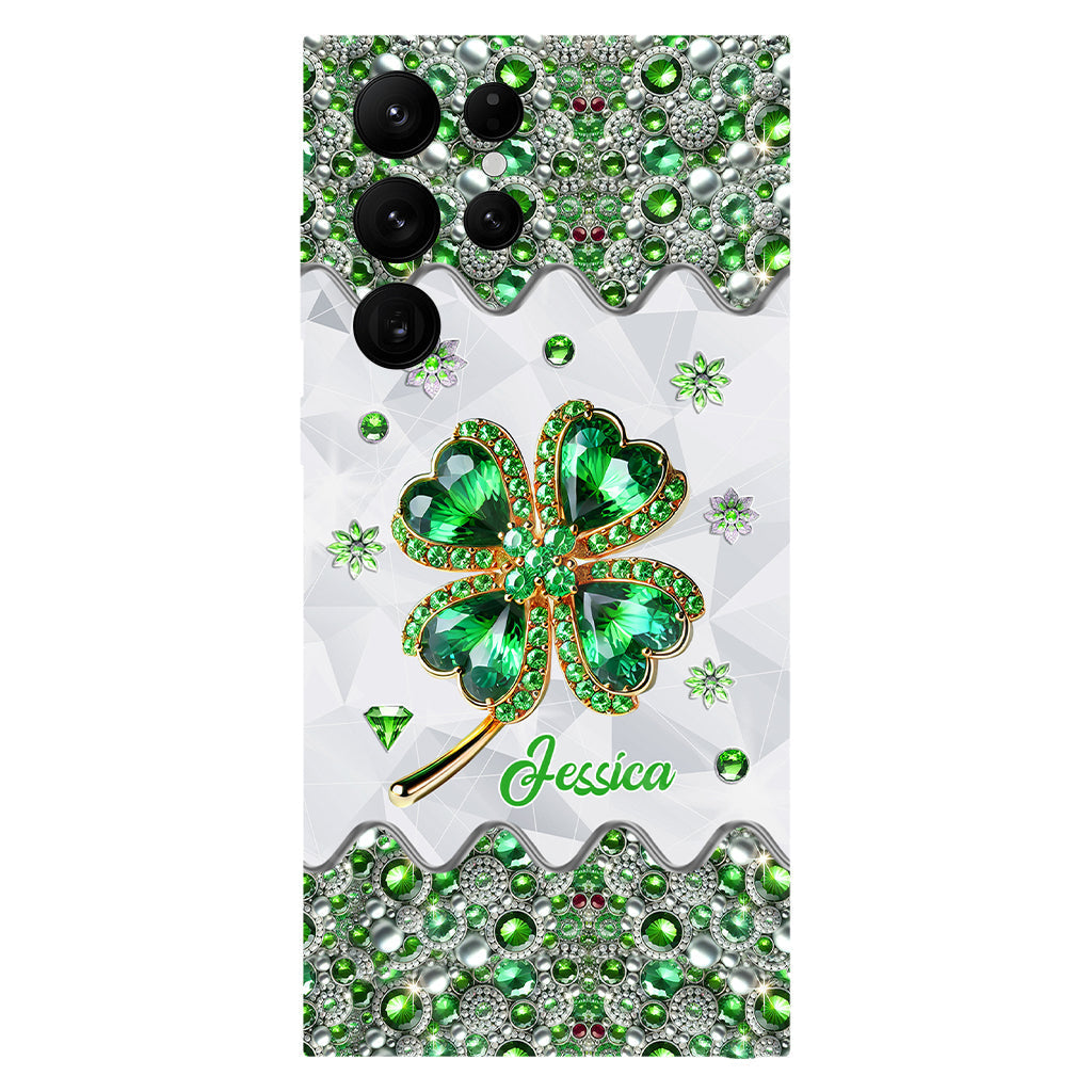 Lucky Four-Leaf Clover - Personalized Saint Patrick's Day Full Print Phone Case