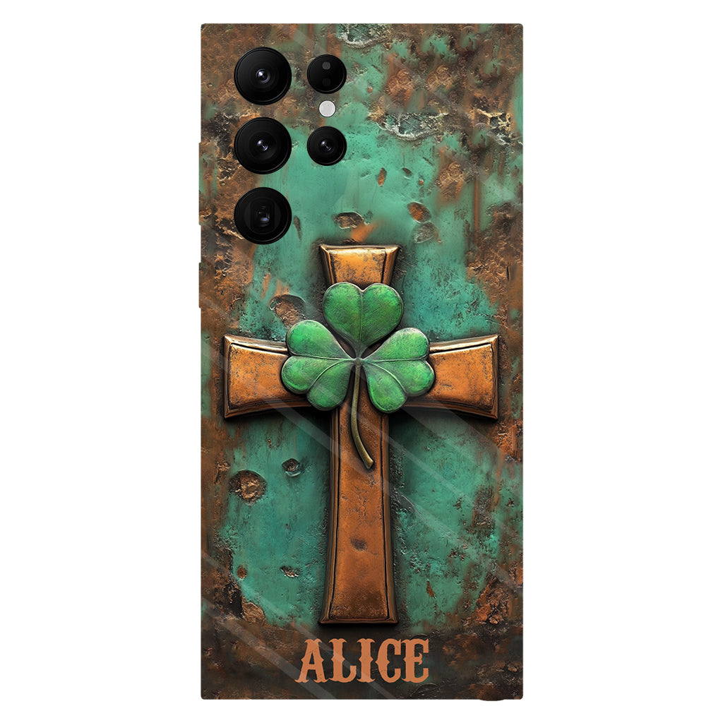 Vintage Irish Cross - Personalized Saint Patrick's Day Full Print Phone Case