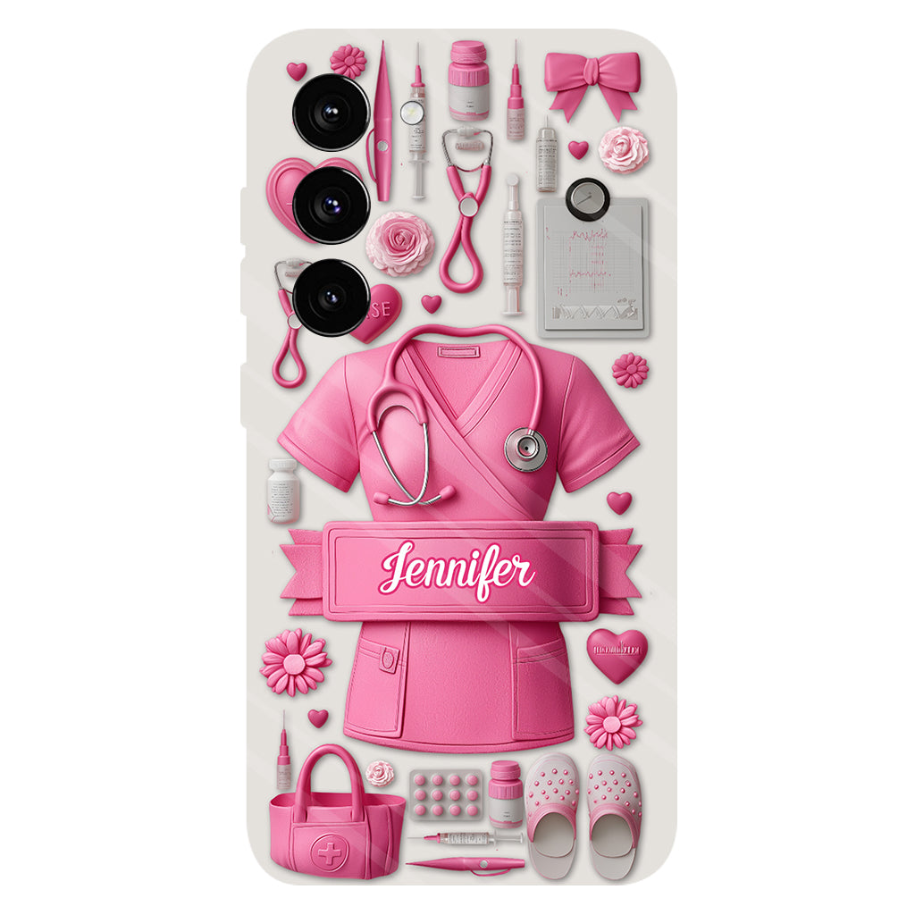 Nursing Is A Work Of Heart - Personalized Nurse Full Print Phone Case