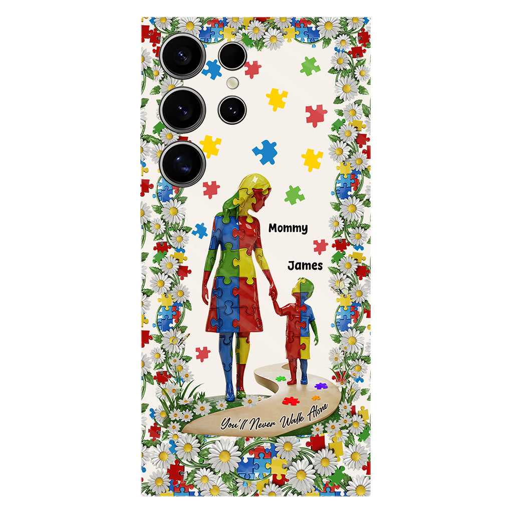 You'll Never Walk Alone - Personalized Autism Awareness Full Print Phone Case
