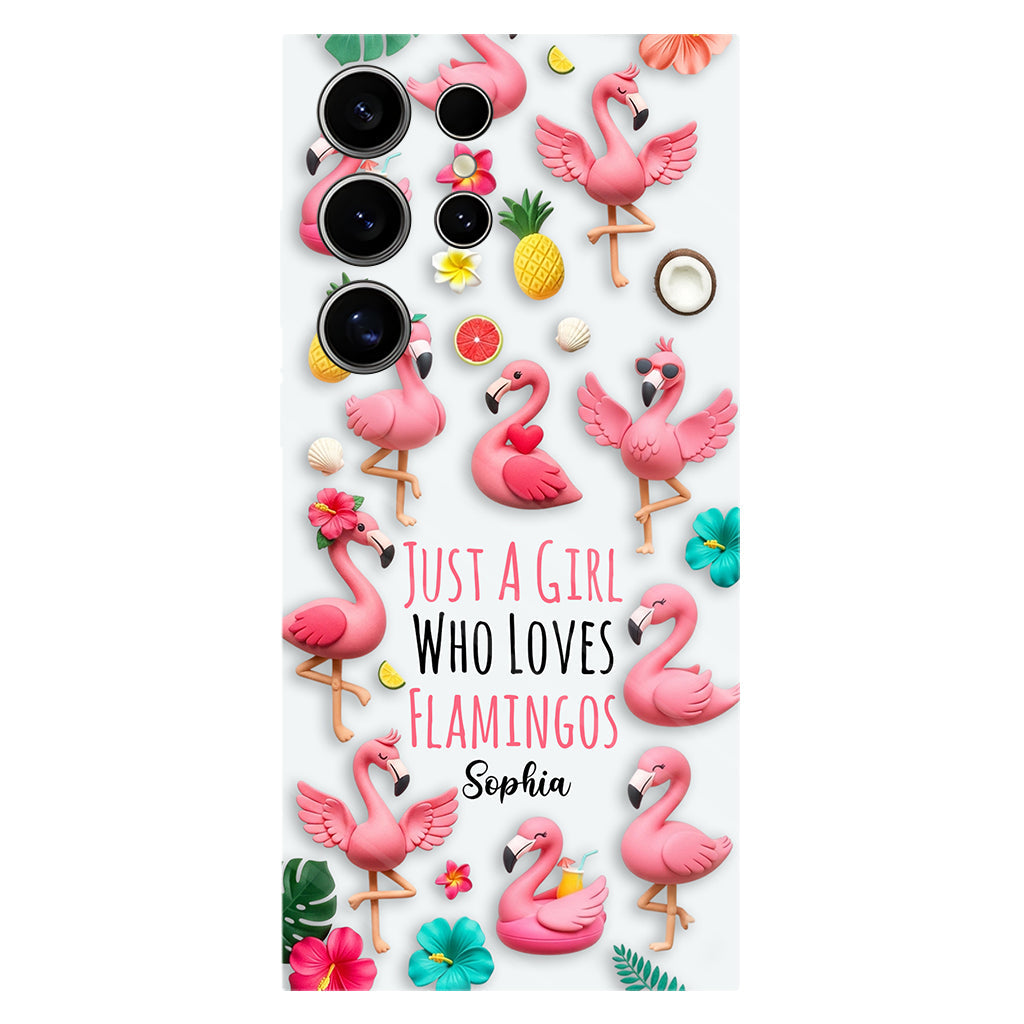 Love Flamingos - Personalized Flamingo Full Print Phone Case