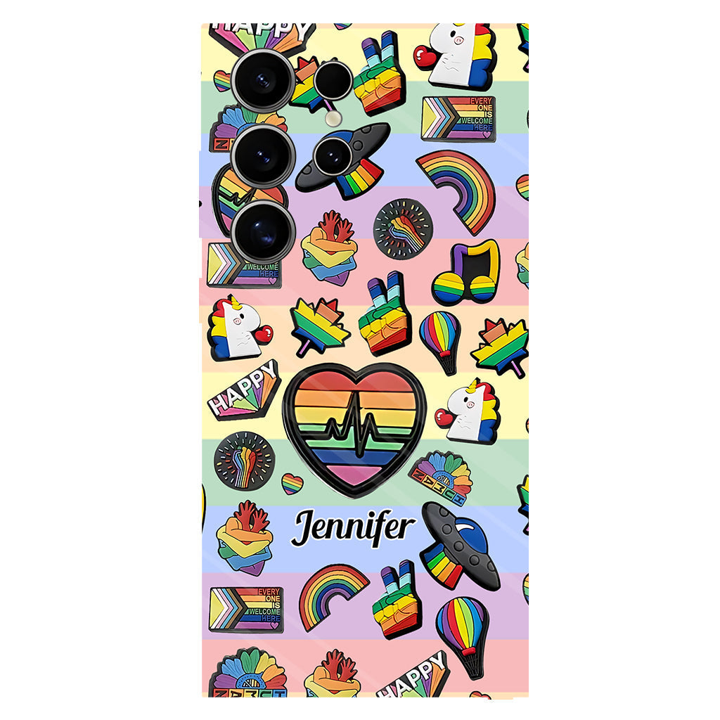 Pride Rainbow - Personalized LGBT Support Full Print Phone Case & Phone Grip