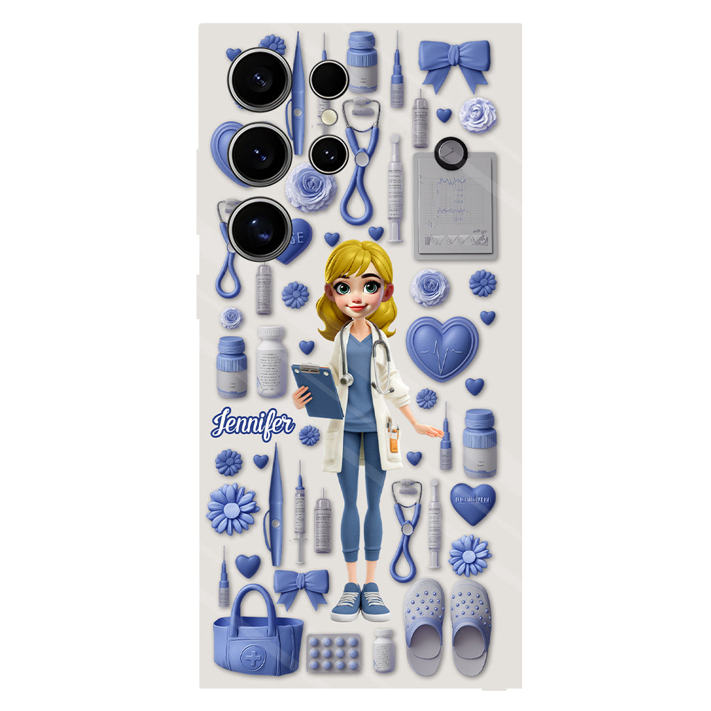 Nursing Is A Work Of Heart - Personalized Nurse Full Print Phone Case