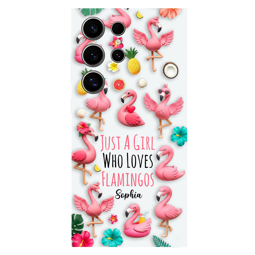 Love Flamingos - Personalized Flamingo Full Print Phone Case