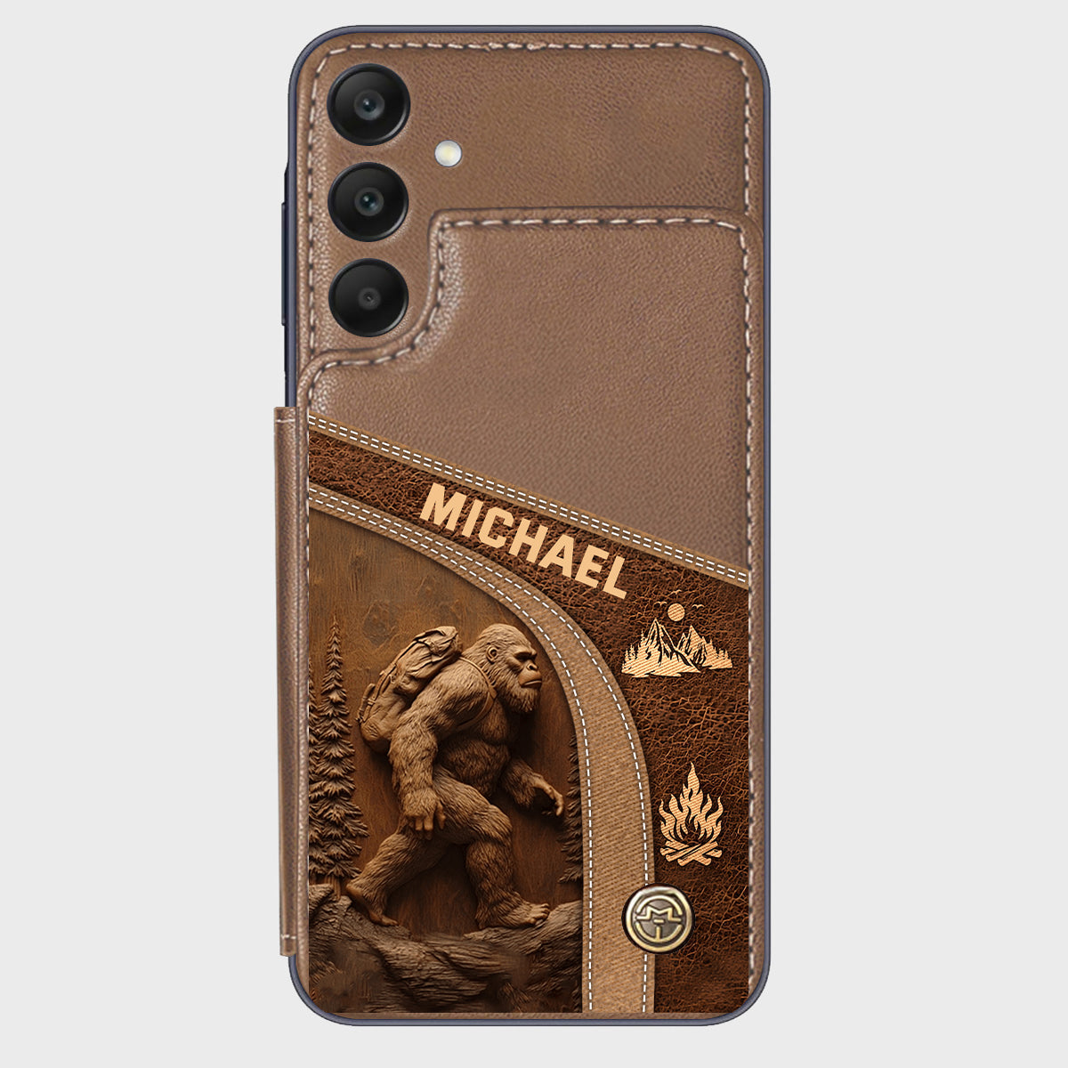 Sasquatch - Personalized Hiking Wallet Phone Case