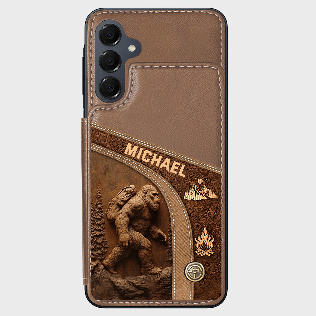 Sasquatch - Personalized Hiking Wallet Phone Case