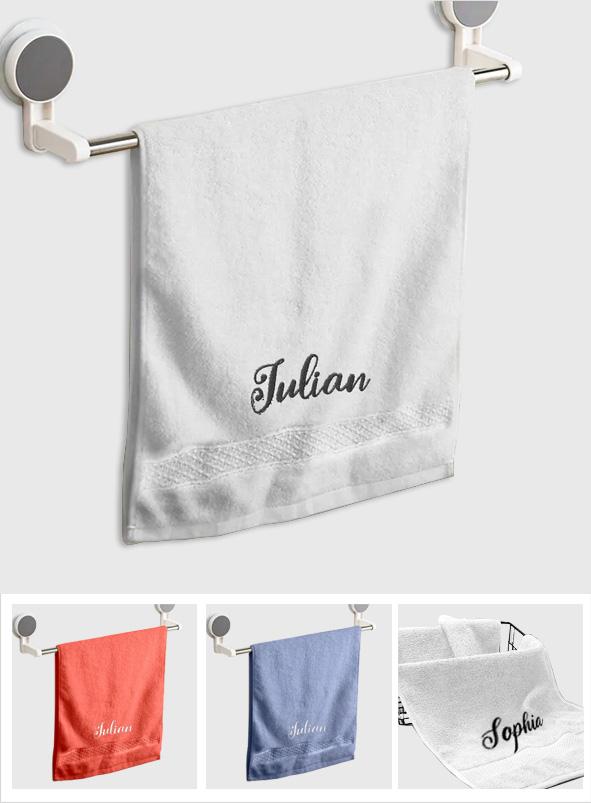 Name Embroidery - Personalized Embroidered Towel