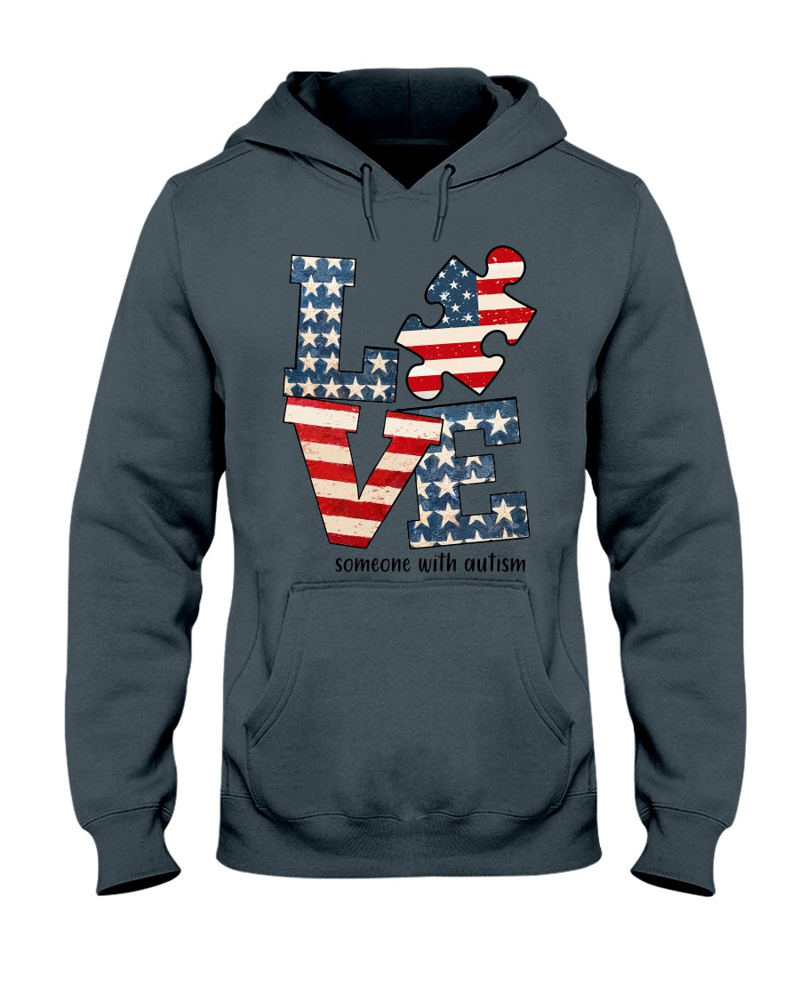 Love Someone With Autism - Autism Awareness T-shirt and Hoodie 0520