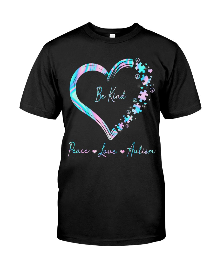 Peace Love Autism - Autism Awareness T-shirt and Hoodie 0520
