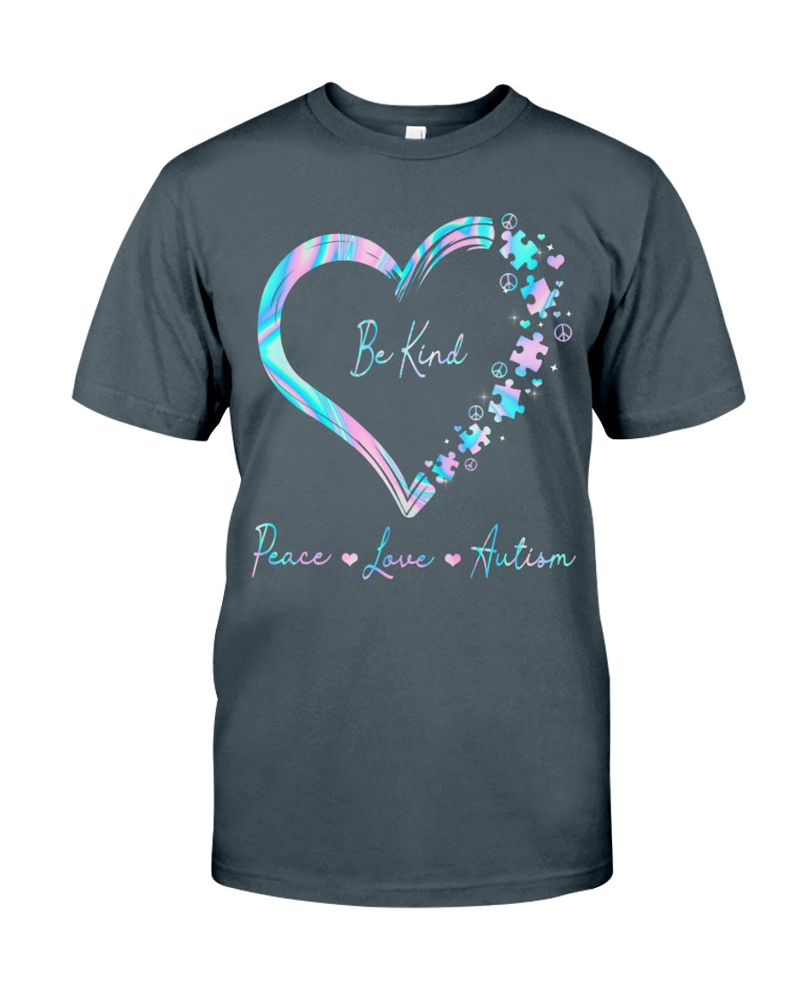 Peace Love Autism - Autism Awareness T-shirt and Hoodie 0520