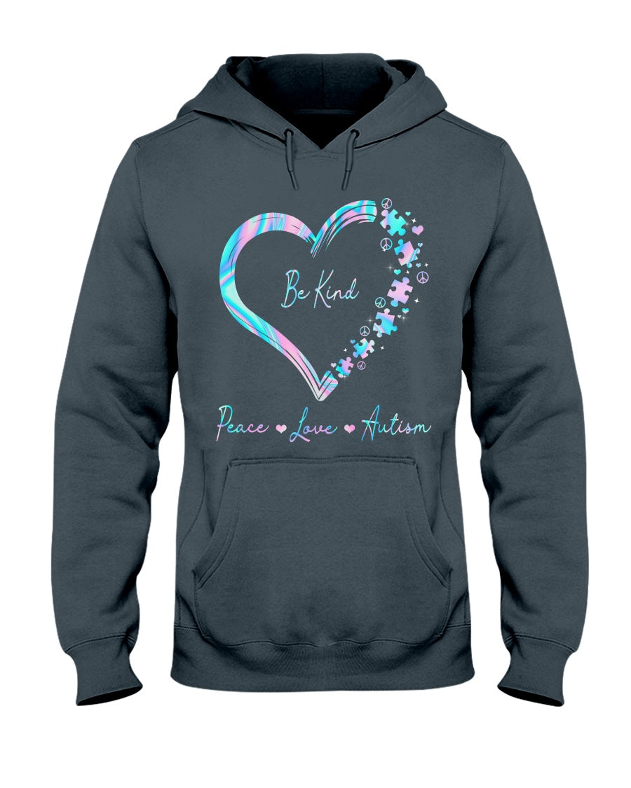 Peace Love Autism - Autism Awareness T-shirt and Hoodie 0520