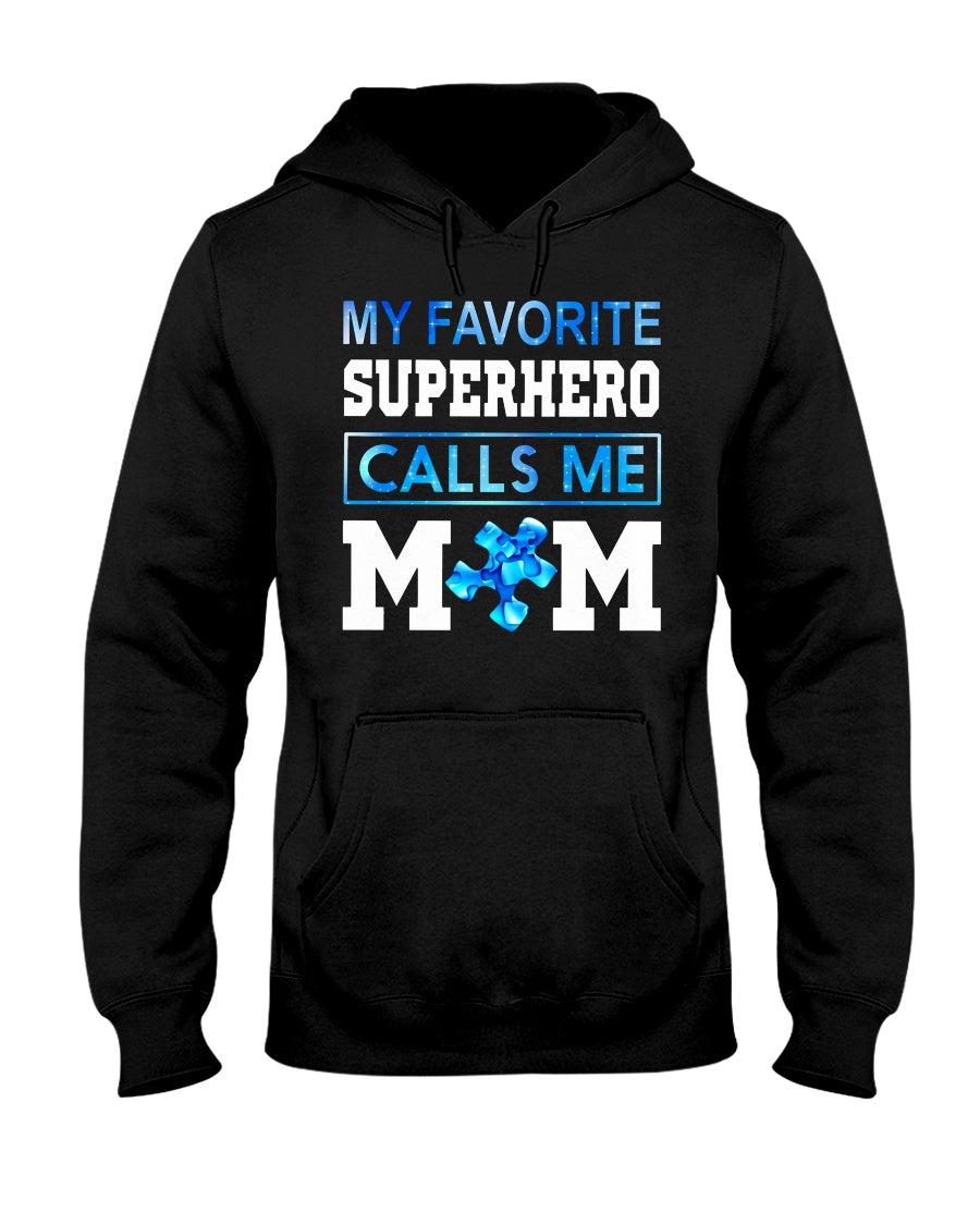 My Superhero Calls Me Mom - Autism Awareness T-shirt and Hoodie 0921