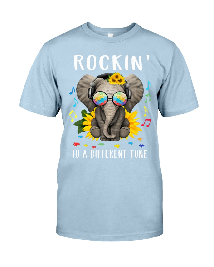 Rockin' To A Different Tune - Autism Awareness T-shirt and Hoodie 0921