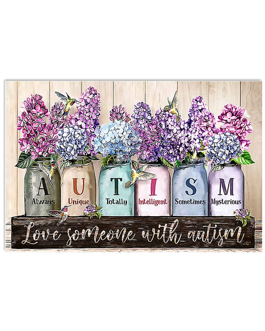 Love Someone With Autism - Autism Awareness Poster 0921