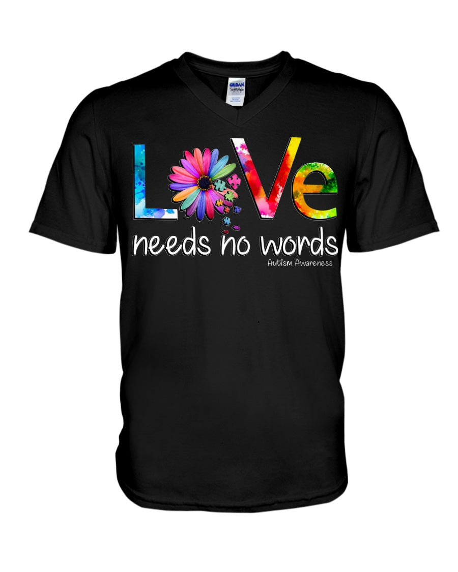 Love Needs No Words - Autism Awareness T-shirt and Hoodie 0520