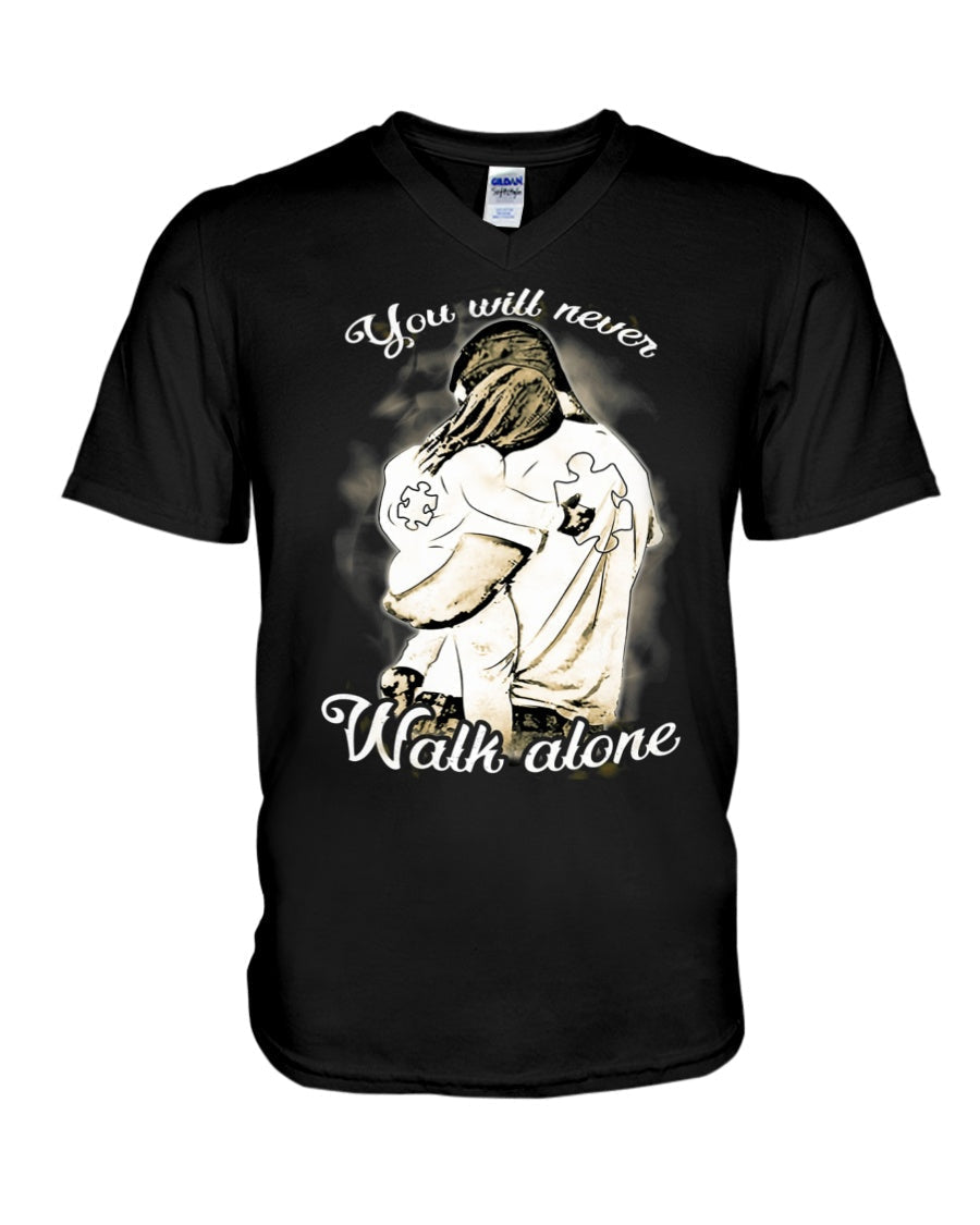 You Will Never Walk Alone - Autism Awareness T-shirt and Hoodie 0921