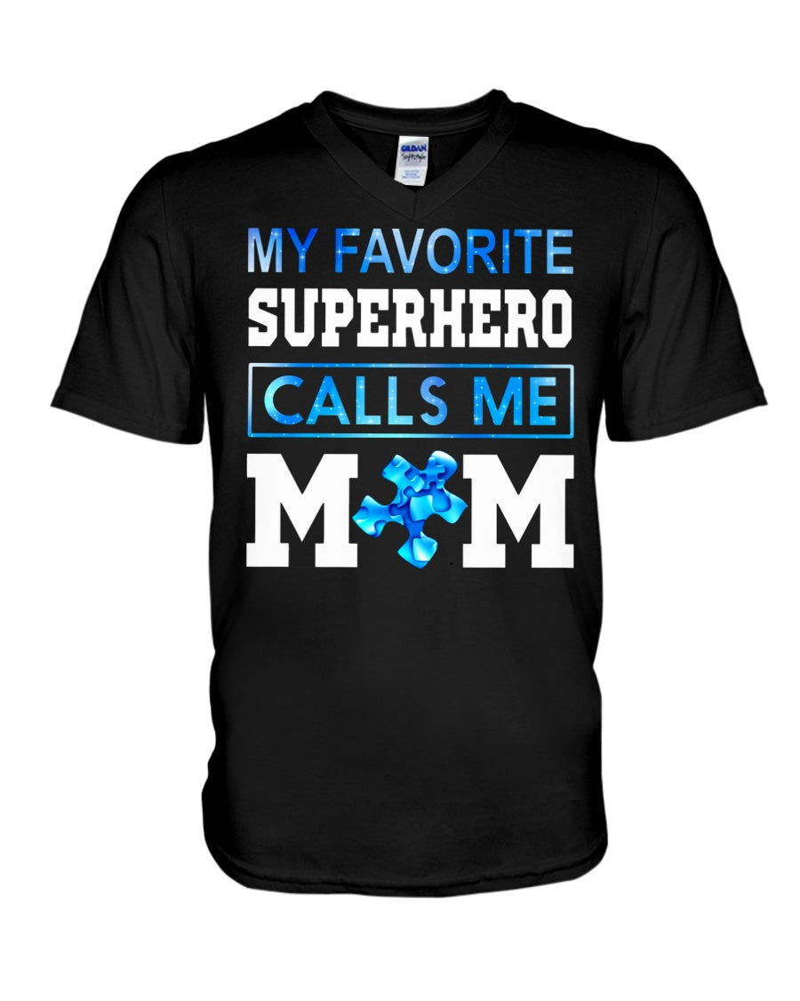 My Superhero Calls Me Mom - Autism Awareness T-shirt and Hoodie 0921