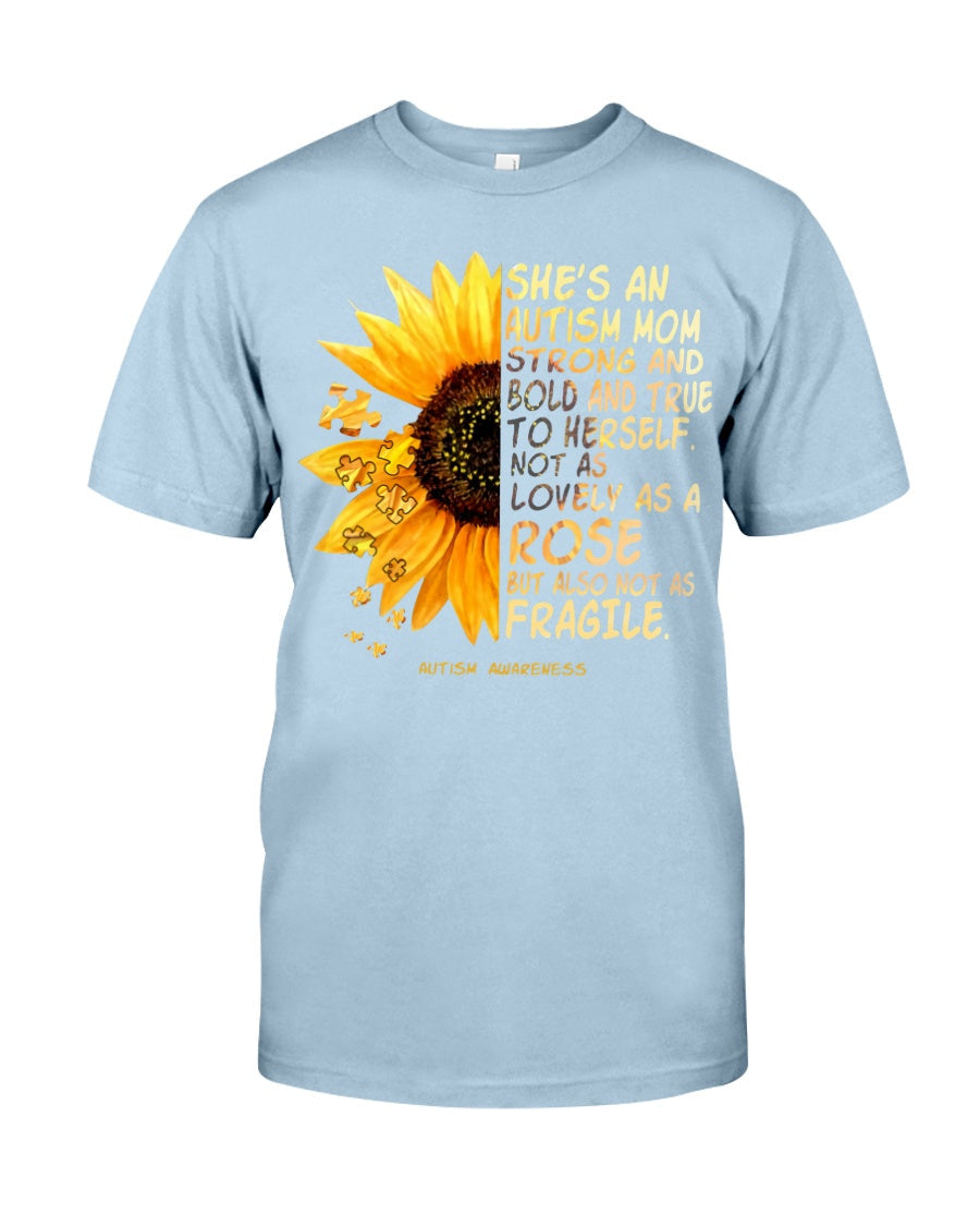 Sunflower Autism Mom - Autism Awareness T-shirt and Hoodie 0921