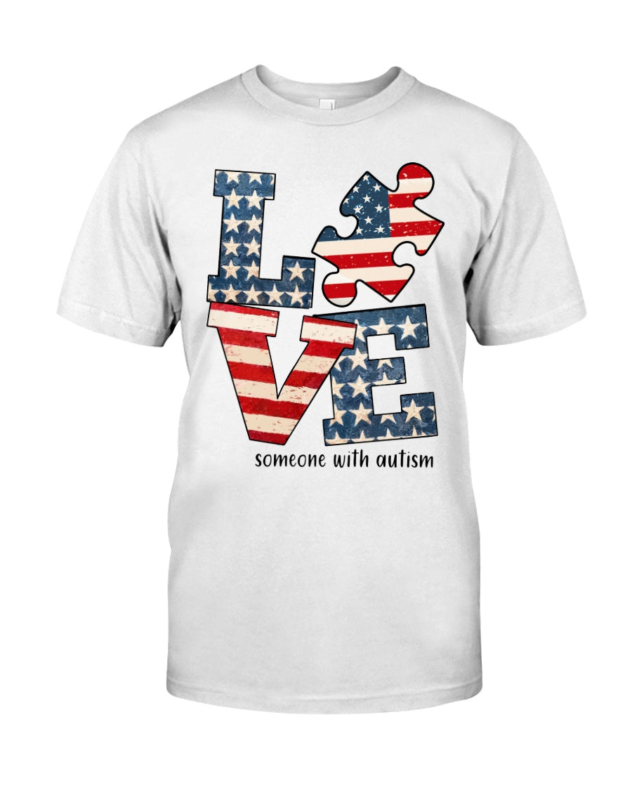 Love Someone With Autism - Autism Awareness T-shirt and Hoodie 0520