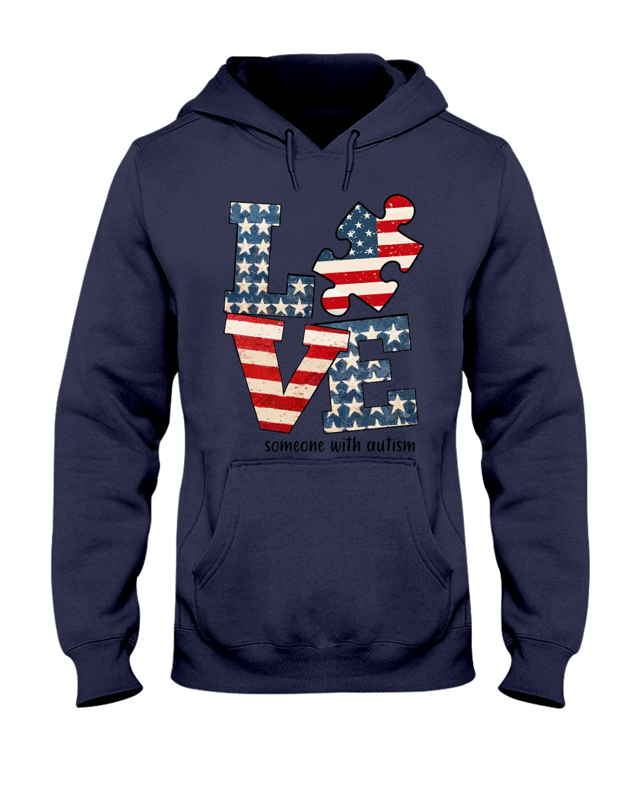 Love Someone With Autism - Autism Awareness T-shirt and Hoodie 0520