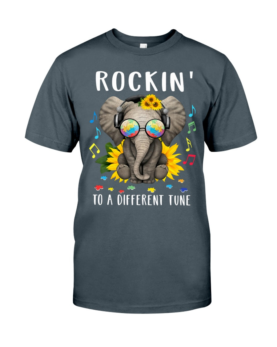 Rockin' To A Different Tune - Autism Awareness T-shirt and Hoodie 0921