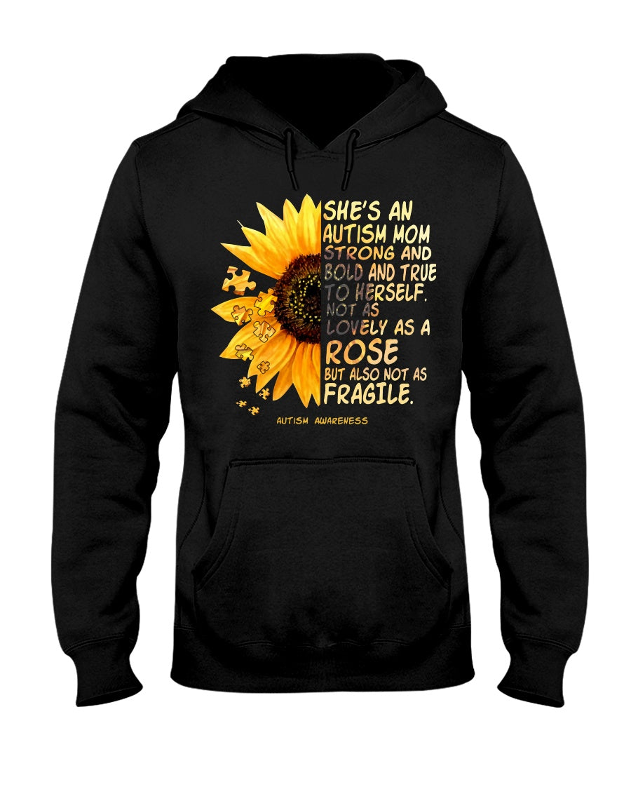 Sunflower Autism Mom - Autism Awareness T-shirt and Hoodie 0921