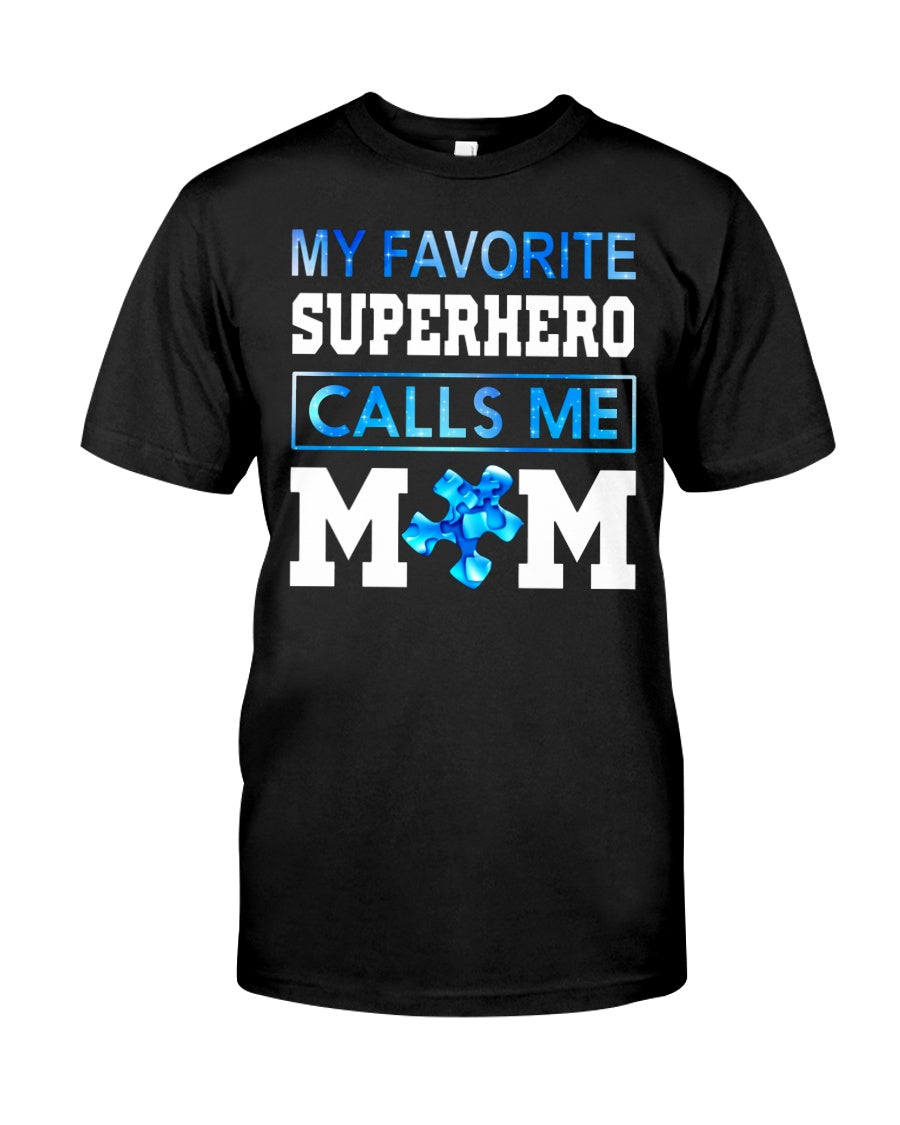 My Superhero Calls Me Mom - Autism Awareness T-shirt and Hoodie 0921