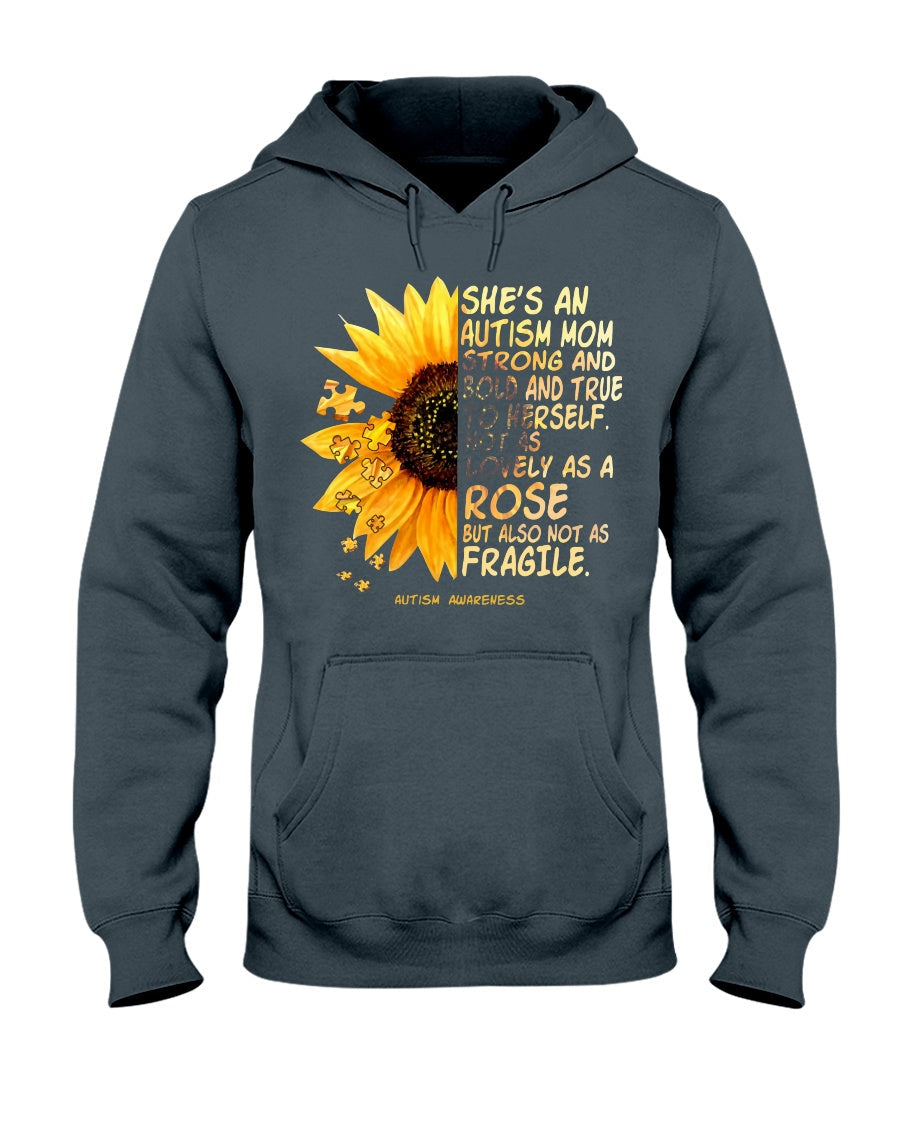 Sunflower Autism Mom - Autism Awareness T-shirt and Hoodie 0921