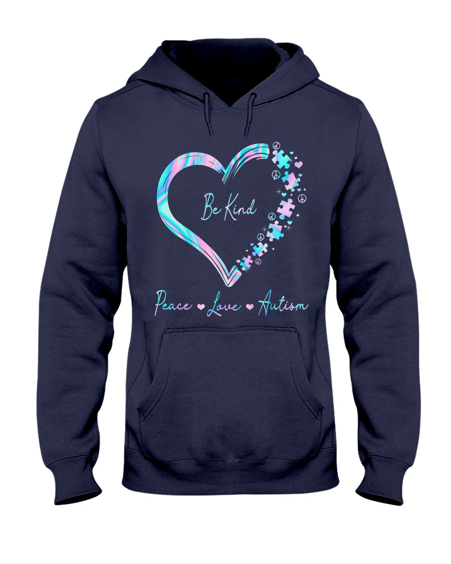 Peace Love Autism - Autism Awareness T-shirt and Hoodie 0520
