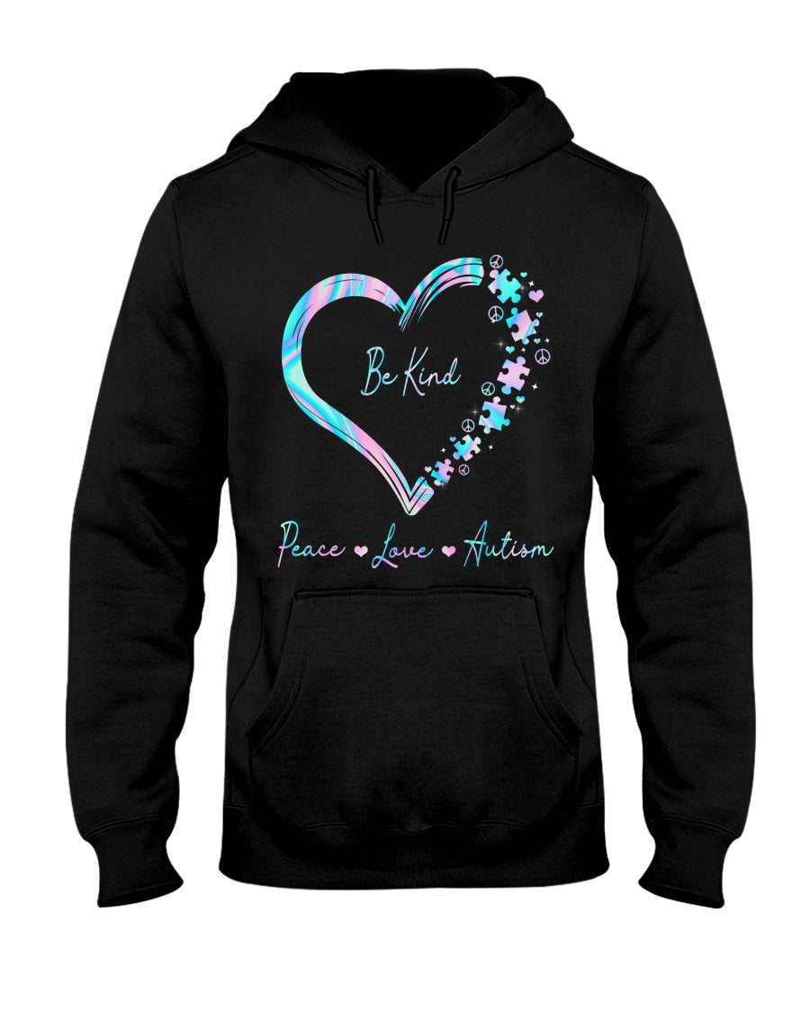 Peace Love Autism - Autism Awareness T-shirt and Hoodie 0520