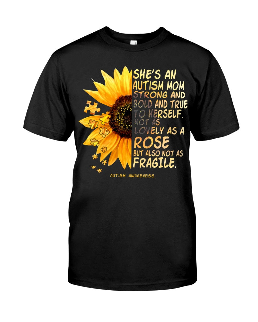 Sunflower Autism Mom - Autism Awareness T-shirt and Hoodie 0921