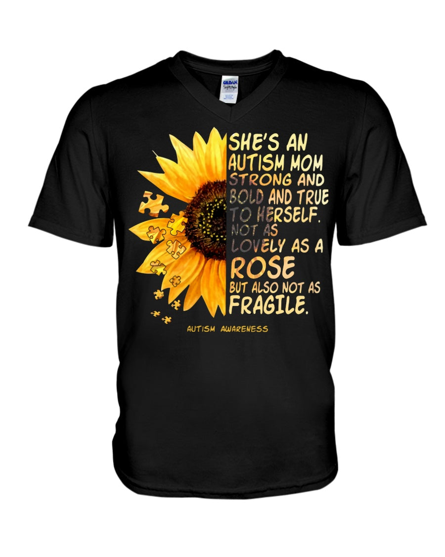 Sunflower Autism Mom - Autism Awareness T-shirt and Hoodie 0921