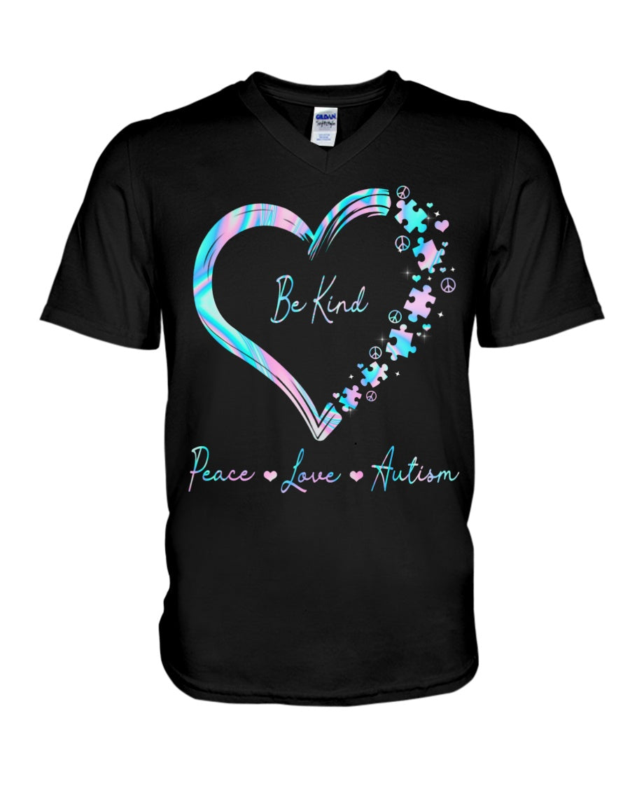 Peace Love Autism - Autism Awareness T-shirt and Hoodie 0520